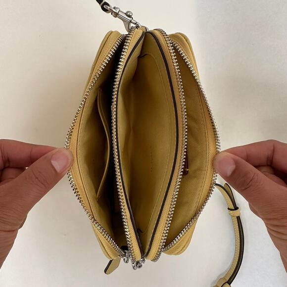 COACH CM531 GREY BLUE QUILTED PILLOW LEATHER KIRA C/B - Picture 3 of 9